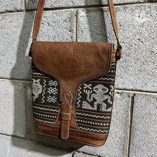 Tracolla cuoio azteca