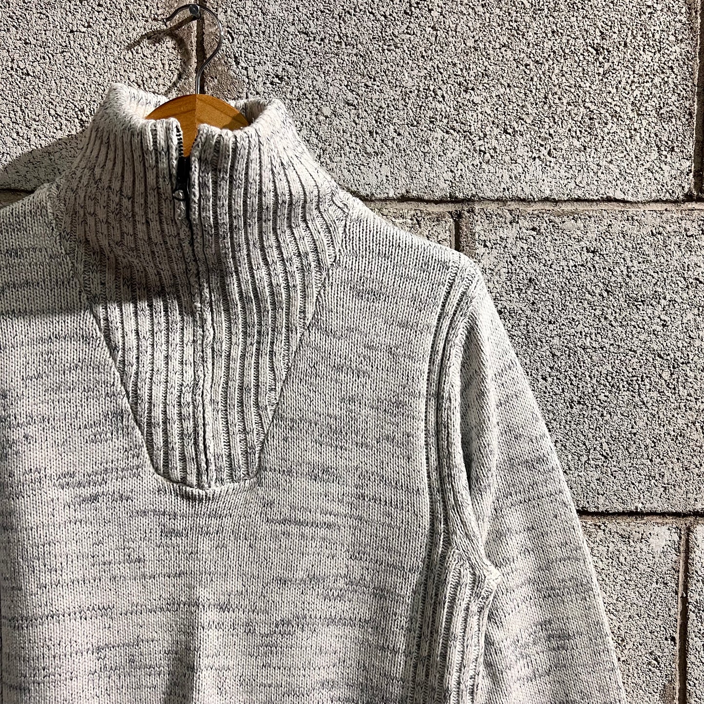 Pullover mezzo zip ghiaccio M