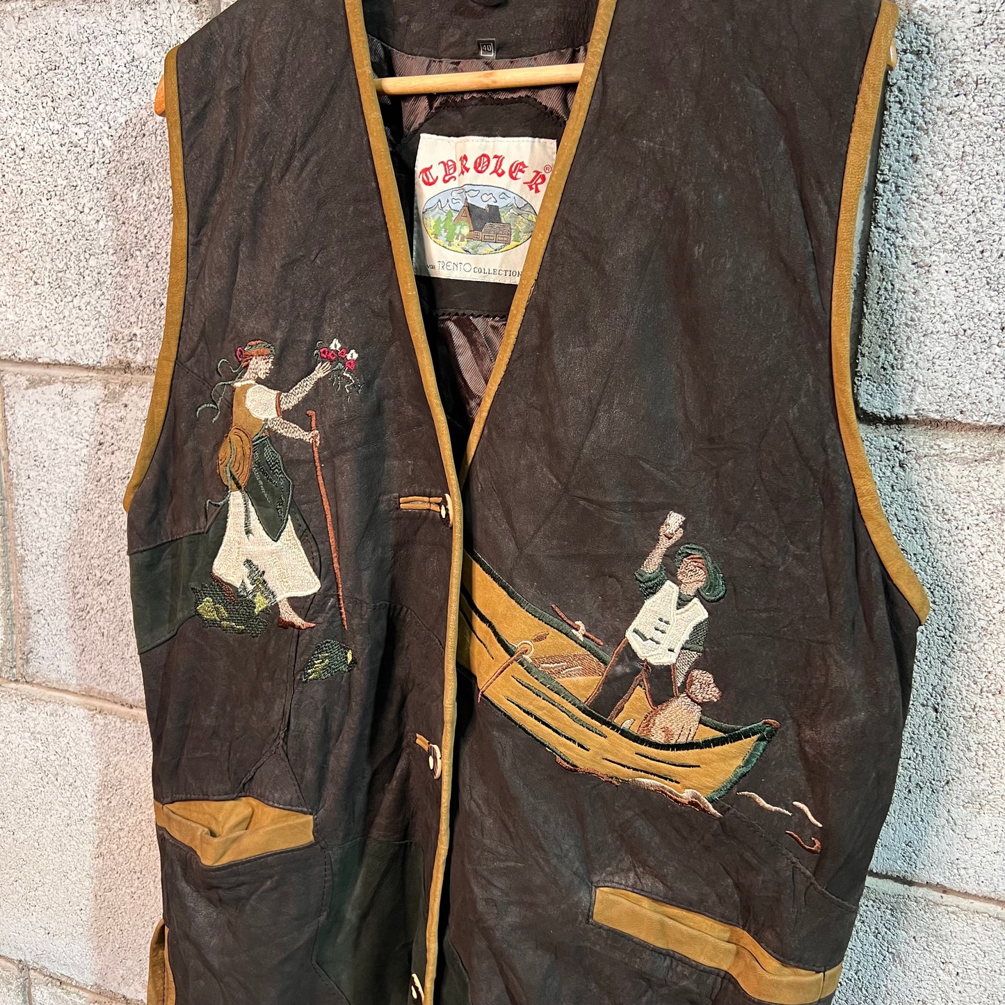 Gilet in pelle camoscio (40) S/M