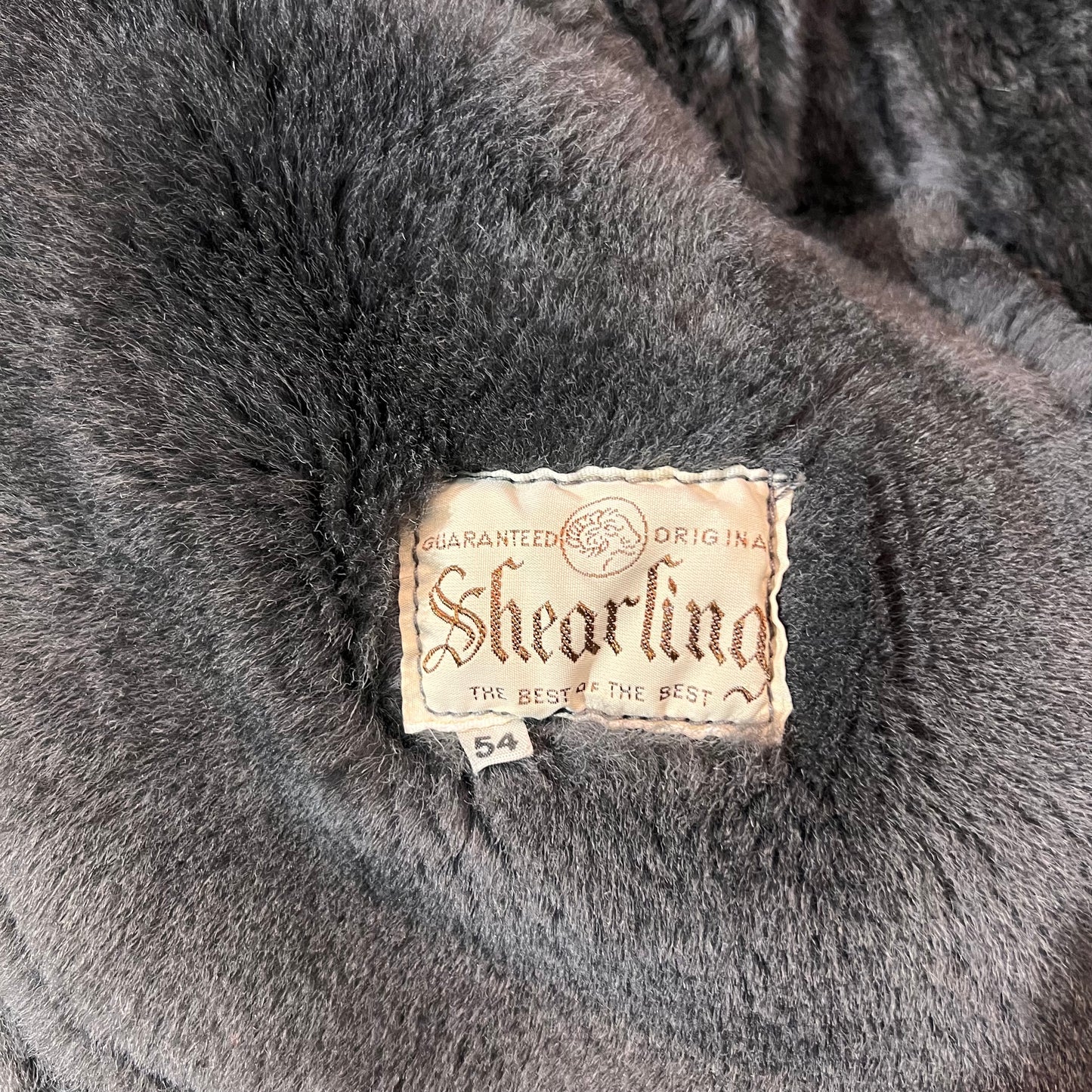 Shearling marrone scuro 52 L/XL